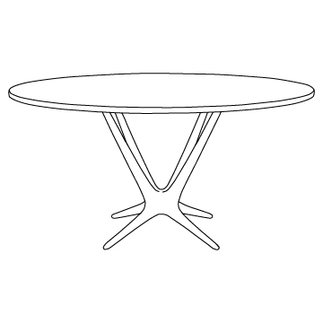 Pedestal Dining Table 60 inch diameter: Wood Top