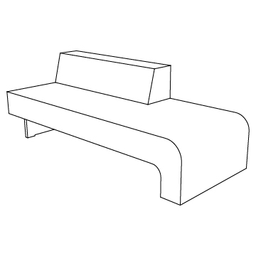 Omnibus Sectional I Chaise with Seat Extension and Waterfall (9074-WL&WR), Extended Depth: 78W x 38D with 27SD (inches)