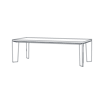 Keel Dining Table 96 inches wide
