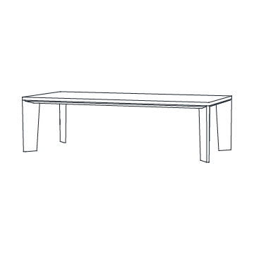 Keel Dining Table 108 inches wide