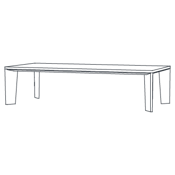 Keel Dining Table 120 inches wide