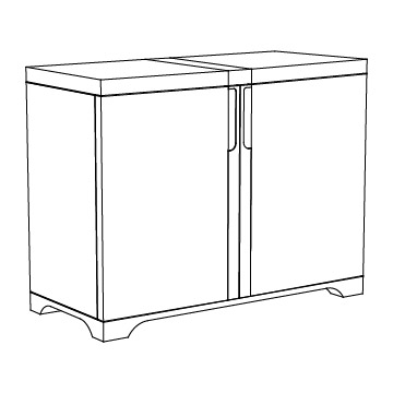Antidote Cabinet, 45.5 inches wide: 2 Doors