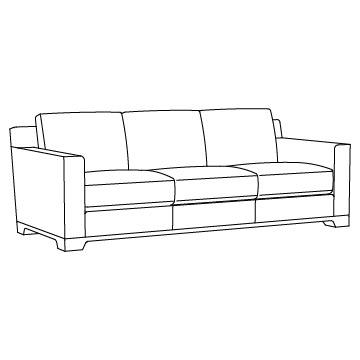 Gryphon Sofa, 96 inches wide: Walnut Finishes