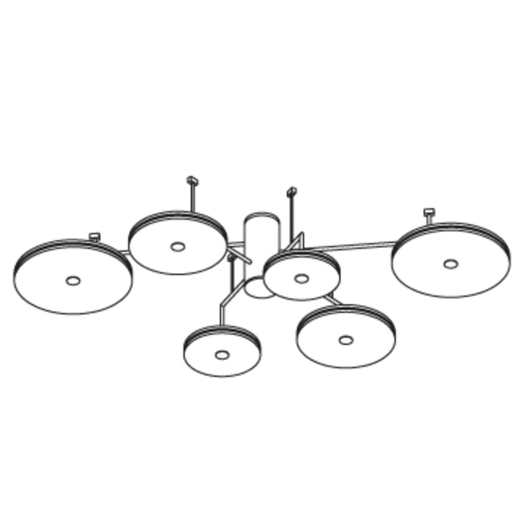 Evasion Ceiling Light 90.5 wide x 21.5 high (inches)