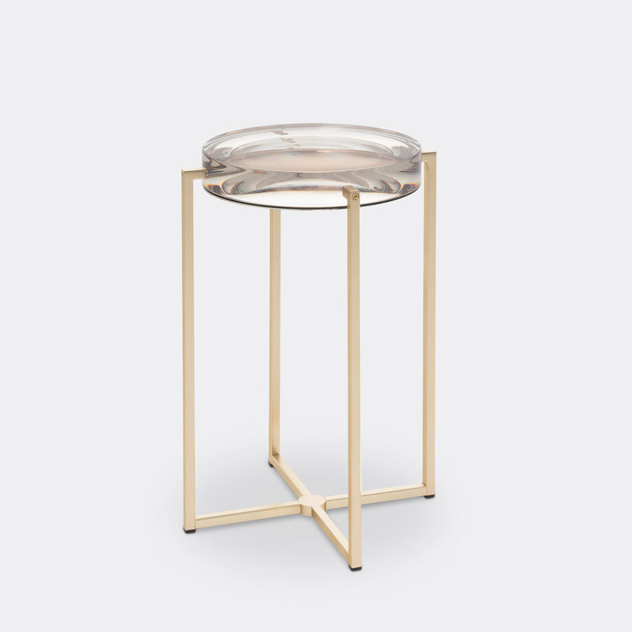 Lens Table, Size 1, Brass Base, Clear Top