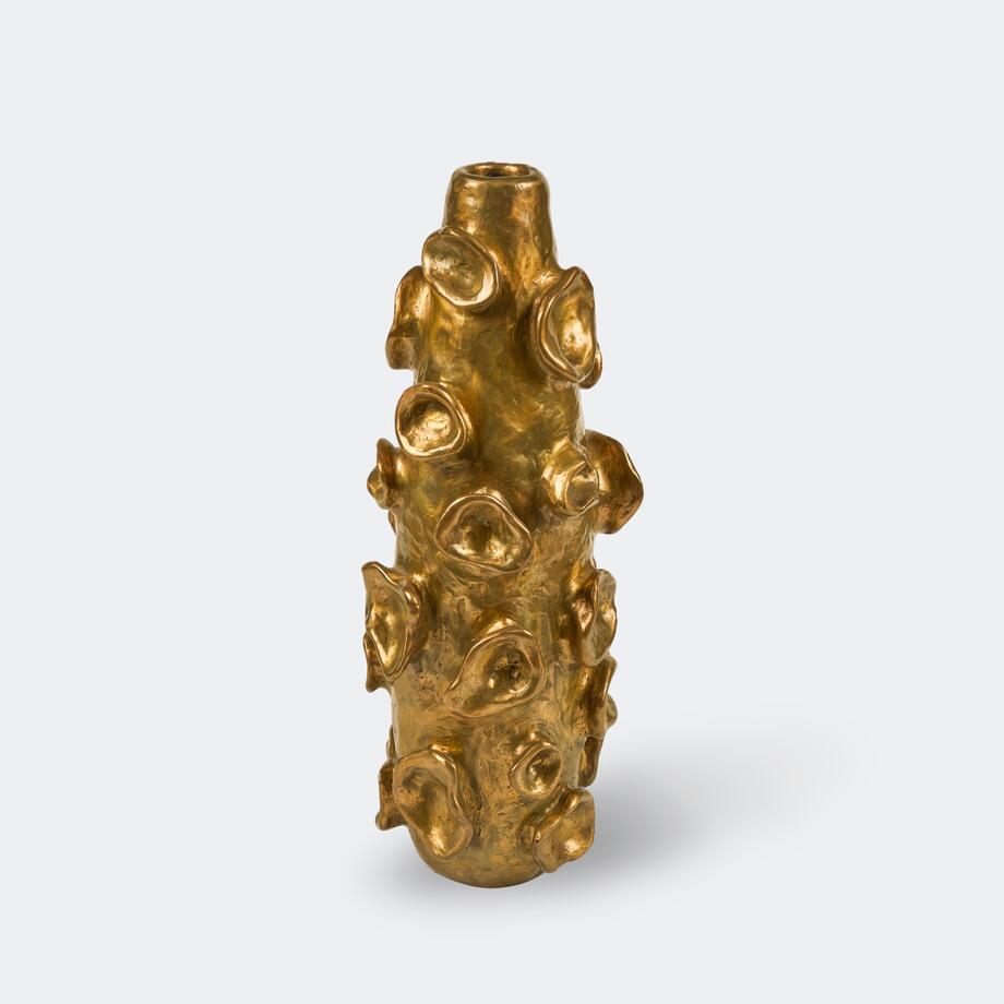Chrysantha Vase, Golden Bronze
