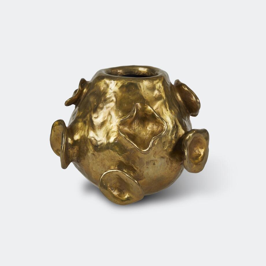 Floressa Vase, Golden Bronze